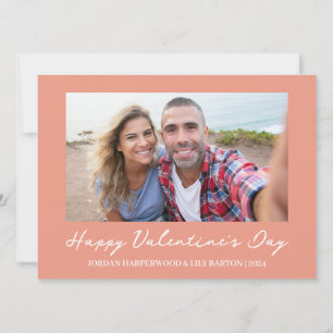Simple Elegant Love valentines day Couple photo Holiday Card