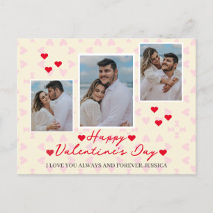 Simple Elegant Love valentine's day Couple photo Holiday Postcard