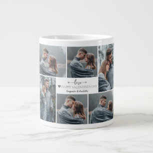 Simple Elegant Love valentine's day couple photo Large Coffee Mug
