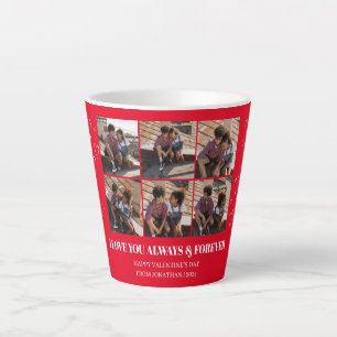 Simple Elegant Love valentine's day couple photo Latte Mug