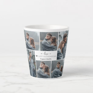 Simple Elegant Love valentine's day couple photo Latte Mug