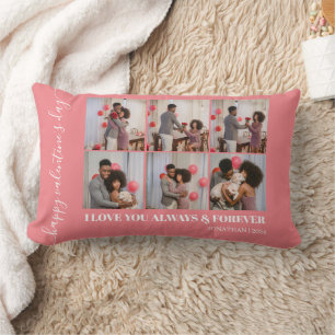 Simple Elegant Love valentine's day couple photo Lumbar Cushion