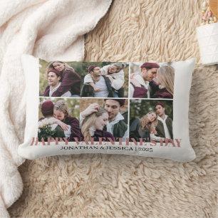 Simple Elegant Love valentine's day couple photo Lumbar Cushion