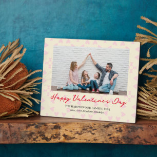 Simple Elegant Love valentine's day Family photo Plaque
