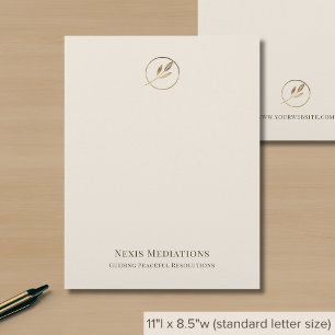 Simple Elegant Luxury Branded Custom Letterhead