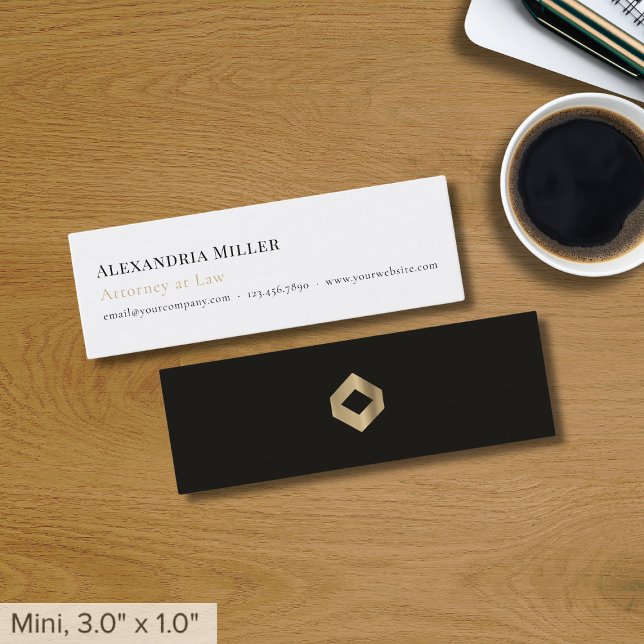 Simple Elegant Luxury Logo Mini Business Card (Creator Uploaded)