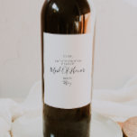 Simple Elegant Maid Of Honour Proposal Wine Label<br><div class="desc">This simple elegant maid of honour proposal wine label is perfect for your classic modern minimalist neutral black and white wedding. The design features basic minimal contemporary font and delicate chic formal script calligraphy. It is sure to complete your classy black-tie fall, summer, spring, or fall wedding. Keep it as...</div>