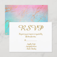 Simple Elegant Marble Gold All Occassion RSVP