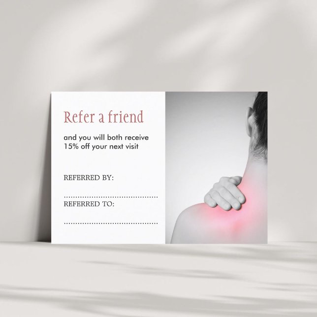 Simple Elegant Massage Therapist Referral Card (Creator Uploaded)