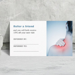 Simple Elegant Massage Therapist Referral Card