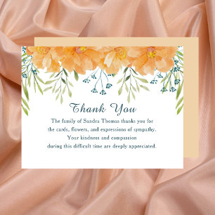 Simple Elegant Memorial Bereavement Thank You Card