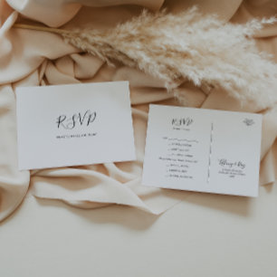 Simple Elegant Menu Choice RSVP Card