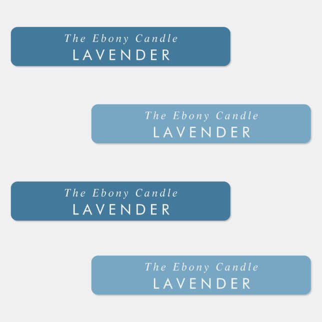Simple Elegant Minimal Dusky Blue Candle Label (Group)