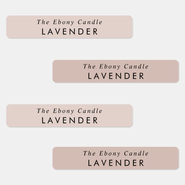 Simple Elegant Minimal Dusky Blush Candle Label (Group)