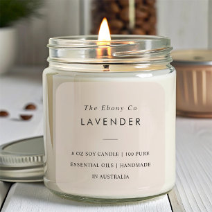 Simple Elegant Minimal Dusky Blush Candle Label