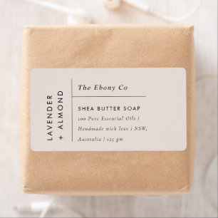 Simple Elegant Minimal Dusky Blush Soap Label