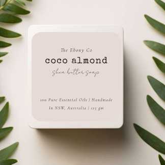 Simple Elegant Minimal Dusky Blush Soap Label