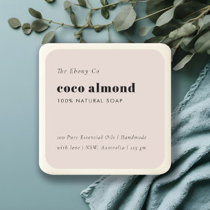 Simple Elegant Minimal Dusky Blush Soap Label