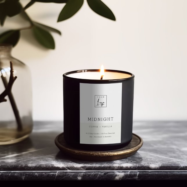 SIMPLE ELEGANT MINIMAL MODERN LOGO WHITE CANDLE FOOD LABEL (Creator Uploaded)