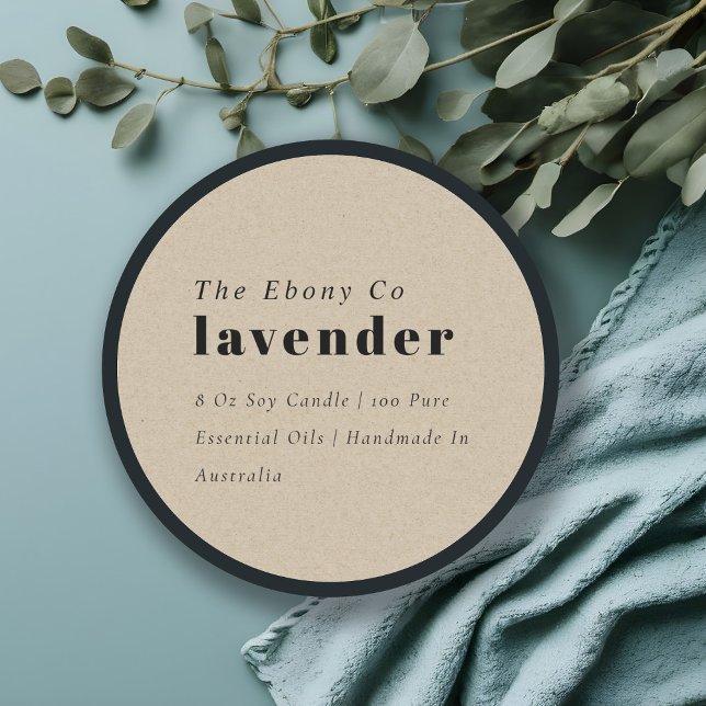 Simple Elegant Minimal Rustic Kraft Candle Label (Creator Uploaded)