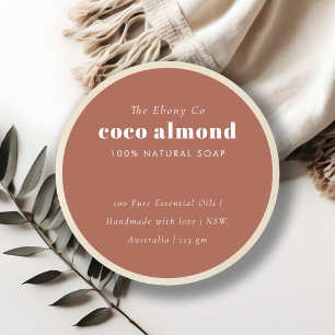 Simple Elegant Minimal Rustic Rust Soap Label