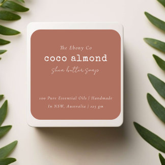 Simple Elegant Minimal Rustic Rust Soap Label