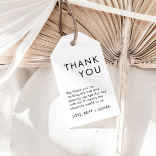 Simple Elegant Minimal Wedding Favour Tag