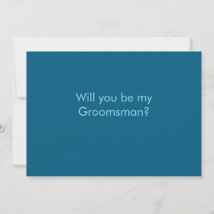 Simple elegant minimal will you be my Groomsman Invitation