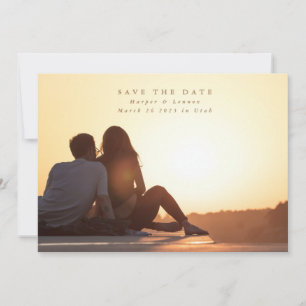 Simple Elegant Minimalism Photo Wedding Save The Date