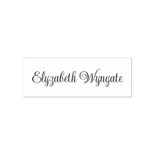 Simple Elegant Minimalist #13 Script Name Only Self-inking Stamp