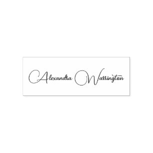 Simple Elegant Minimalist #80 Script Name Only Self-inking Stamp