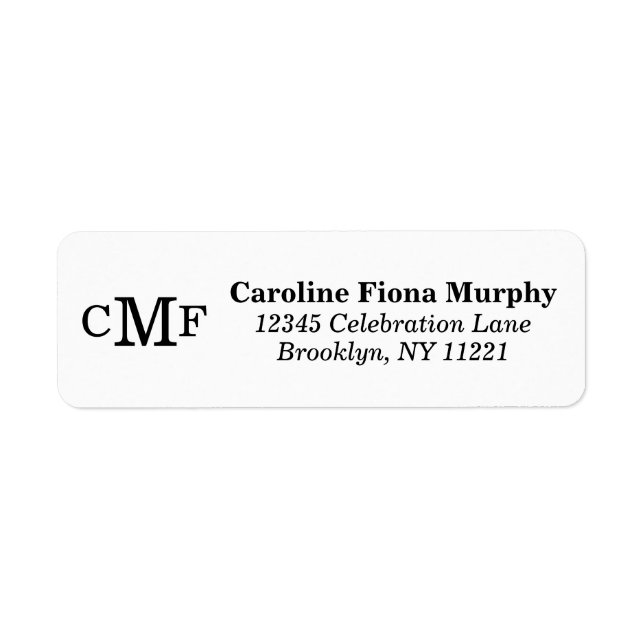 Simple Elegant Minimalist Basic Modern 3 Monogram (Front)