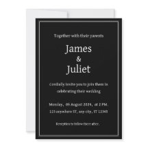 Simple, Elegant Minimalist black and white wedding