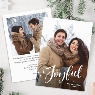 Simple Elegant Minimalist Christmas 2 Photo Holiday Card