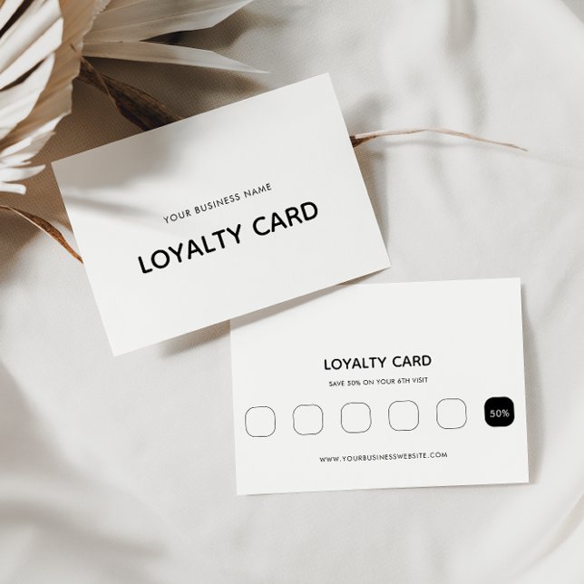 Simple Elegant Minimalist Customer Loyalty Business Card (Creator Uploaded)