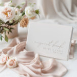 Simple Elegant Minimalist Ivory Wedding Guest Book<br><div class="desc">Design features an handwritten font and modern minimalist design. Designed to coordinate with for the «Natural Glam» Wedding Invitation Collection. To change details, click «Personalise this template», «Details». To move the text or change the size, font, or colour, click «Edit using Design Tool». View the collection link on this page...</div>