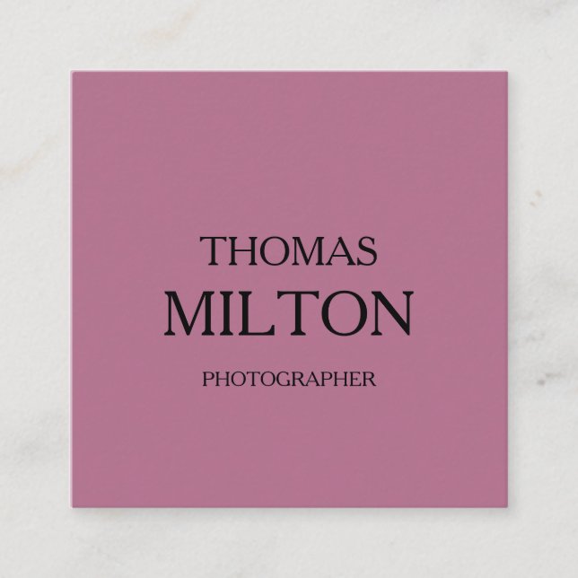 Simple Elegant Minimalist Modern QR Code Square Bu Business Card (Front)