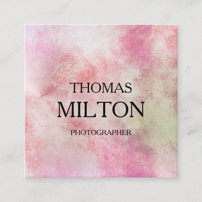 Simple Elegant Minimalist Modern QR Code Square Bu Business Card (Front)