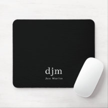 Simple Elegant Minimalist Monogram Black and White