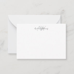 Simple Elegant Minimalist Monogram Card
