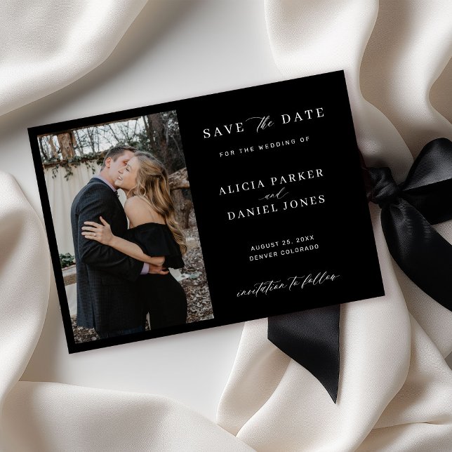 Simple elegant minimalist photo wedding save the d date (Creator Uploaded)