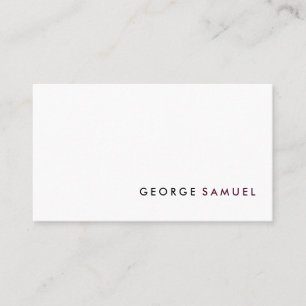 Simple Elegant Minimalist Professional Custom Business Card