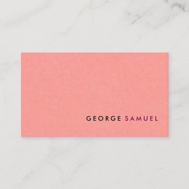 Simple Elegant Minimalist Professional Custom Business Card (Front)