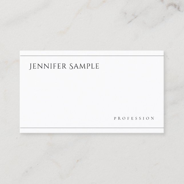 Simple Elegant Minimalist Professional Modern Business Card (Front)