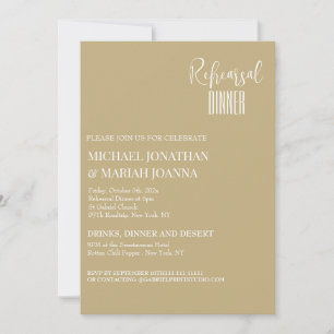 Simple Elegant Minimalist Rehearsal Dinner Invitation