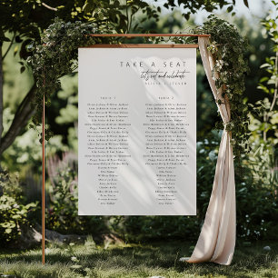 Simple Elegant Minimalist Wedding Seating Chart