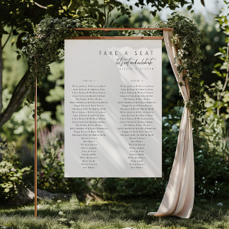 Simple Elegant Minimalist Wedding Seating Chart