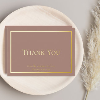 Simple Elegant Minimalist Wedding Thank You