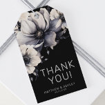 Simple Elegant Modern Black Floral Wedding Gift Tags<br><div class="desc">Cute and simple modern black and white flower wedding design. A classic but whimsical look with black, grey and cream coloured flowers with light grey fonts and modern lettering. Edit all of the text to your own information. You can even change out the background colour to anything you want! I...</div>