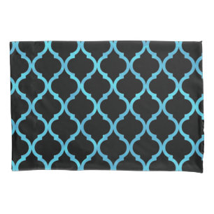 Simple Elegant Modern Blue Moroccan Pattern   Pillowcase